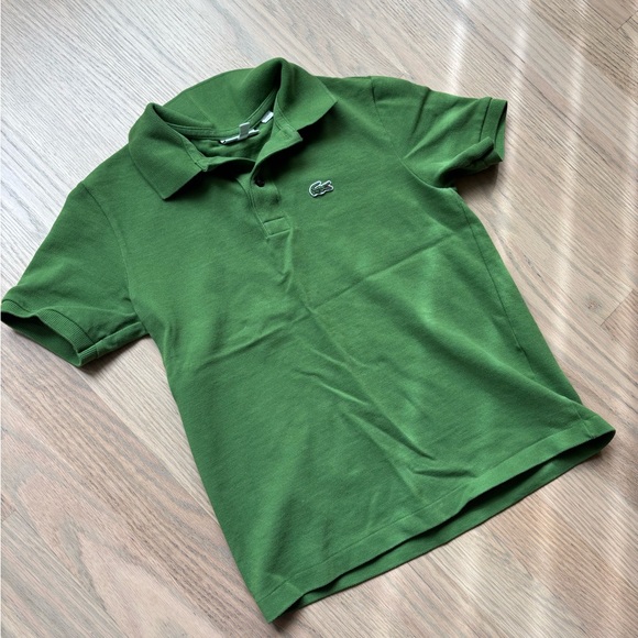 Lacoste Kids Green Polo Shirt 8-10Y Like New - Picture 1 of 5